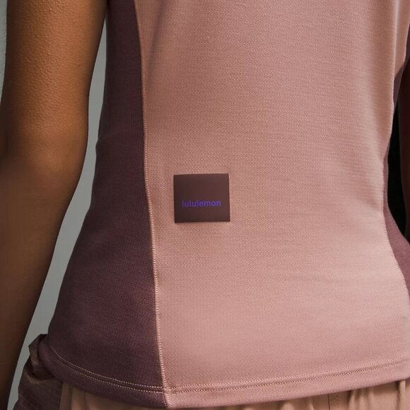 lululemon Cap Sleeve Hiking Top Pink Clay/Dark Oxide Size 4 NWT - Picture 4 of 8
